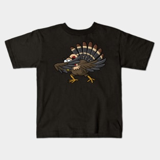 Thanksgiving Dabbing Turkey Dab Humor Dance Kids T-Shirt